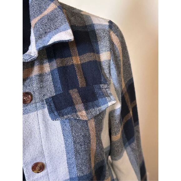 SHEIN LUNE Ladies' Plaid Oversized Peacoat Sz Large - Picture 5 of 7